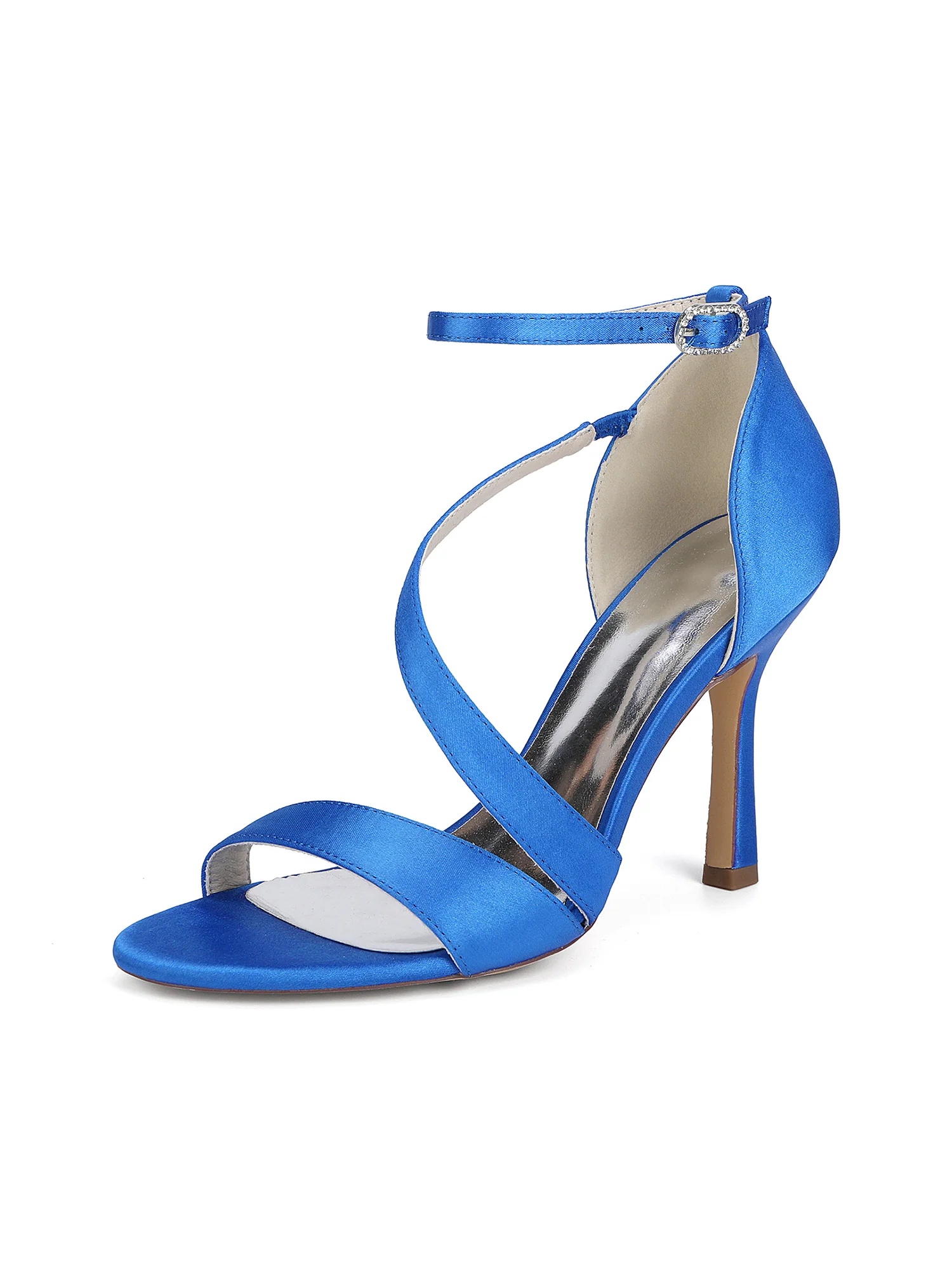Ankle-Strap Satin Stiletto Sandals - Image 12