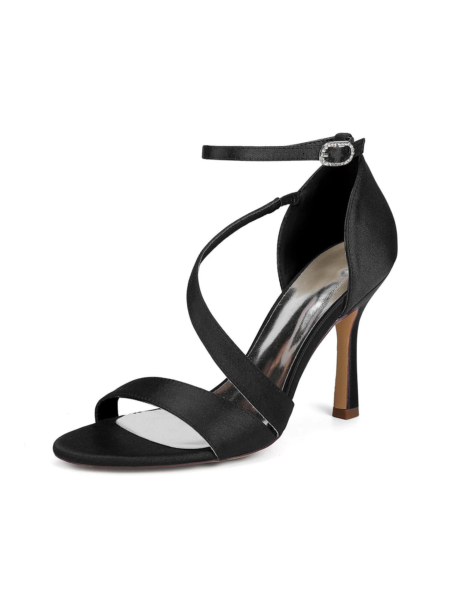 Ankle-Strap Satin Stiletto Sandals - Image 6