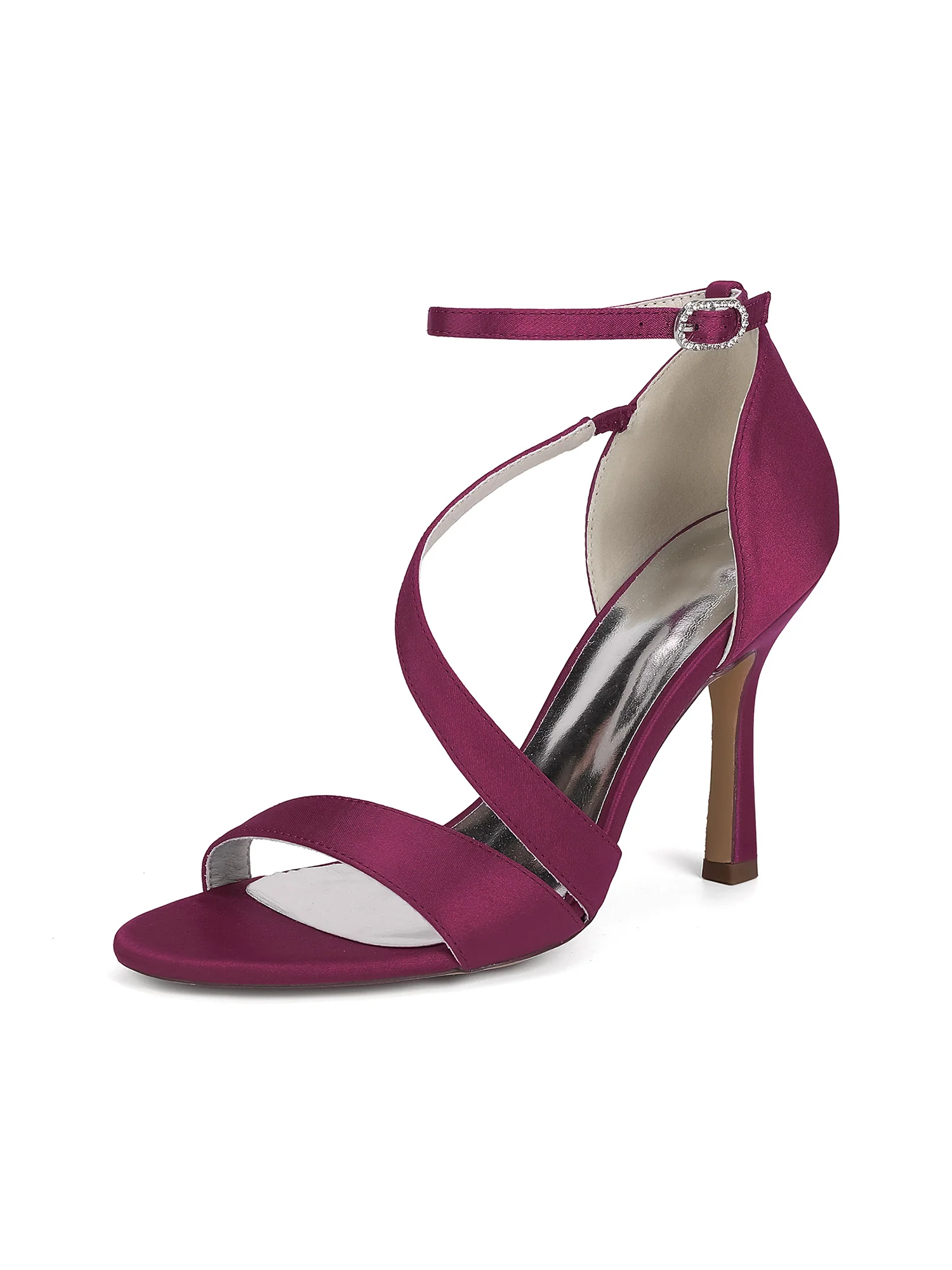 Ankle-Strap Satin Stiletto Sandals - Image 7