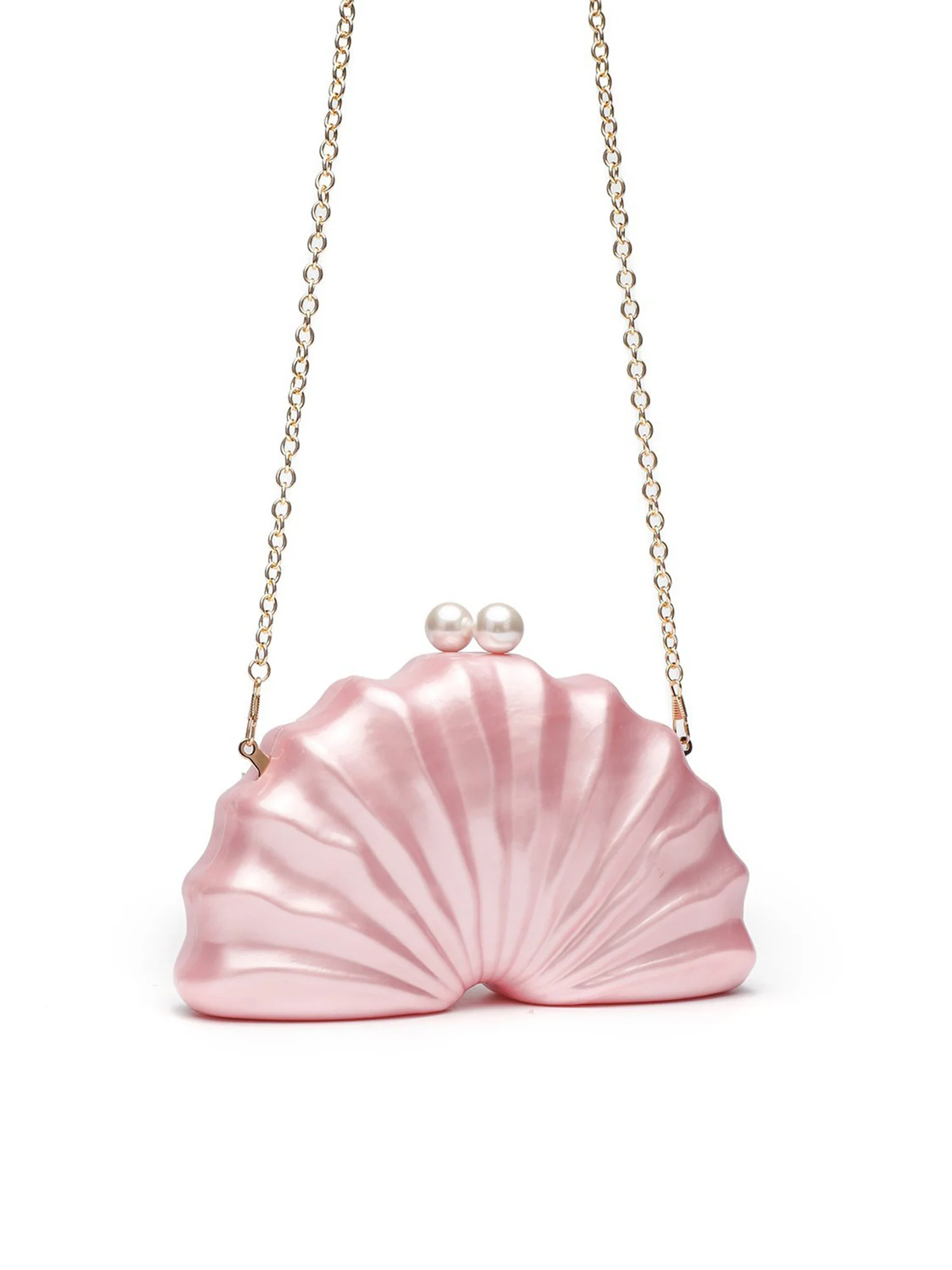 Asymmetrical Shell Acrylic Crossbody Bag - Image 2