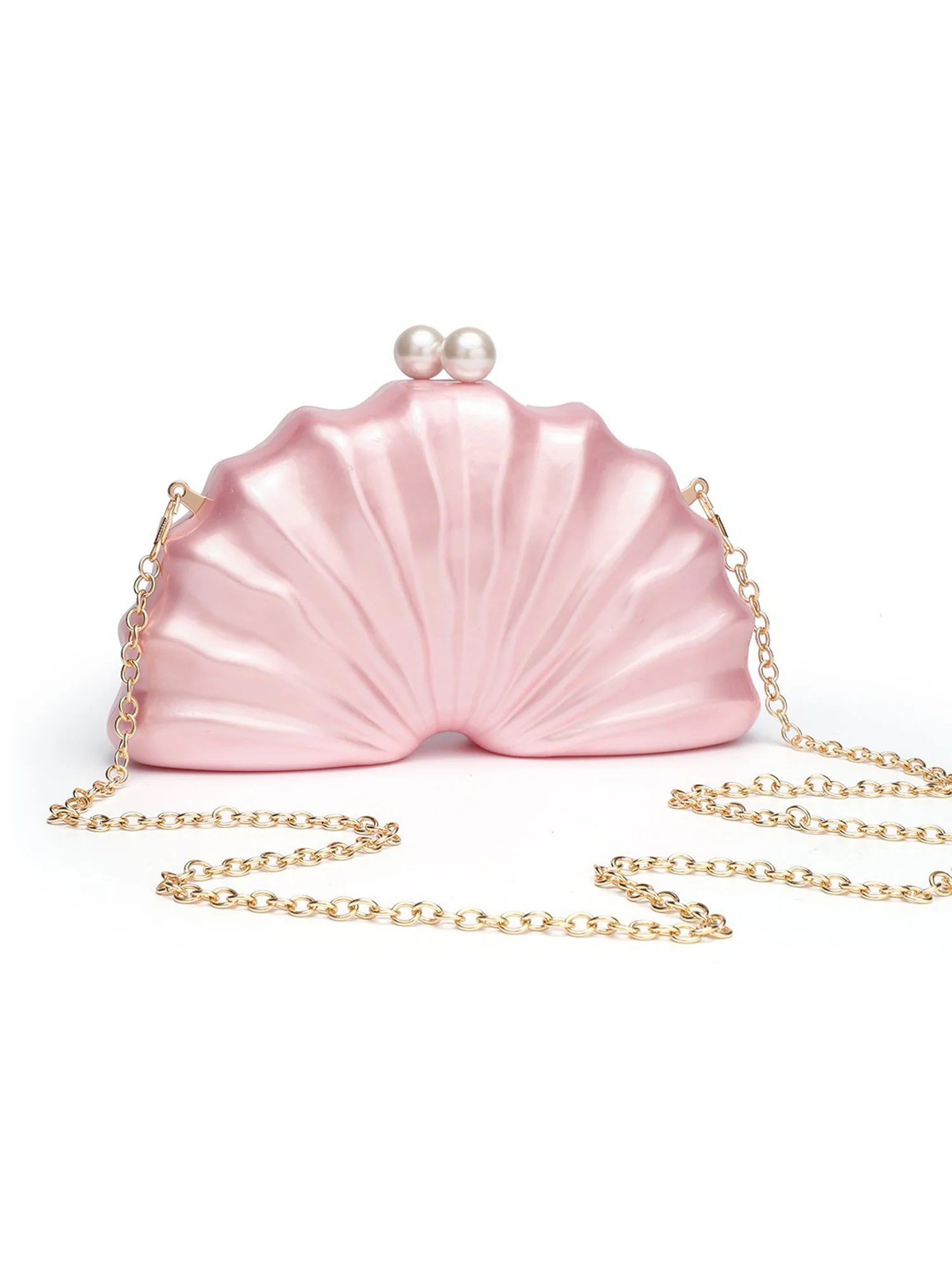 Asymmetrical Shell Acrylic Crossbody Bag - Image 3