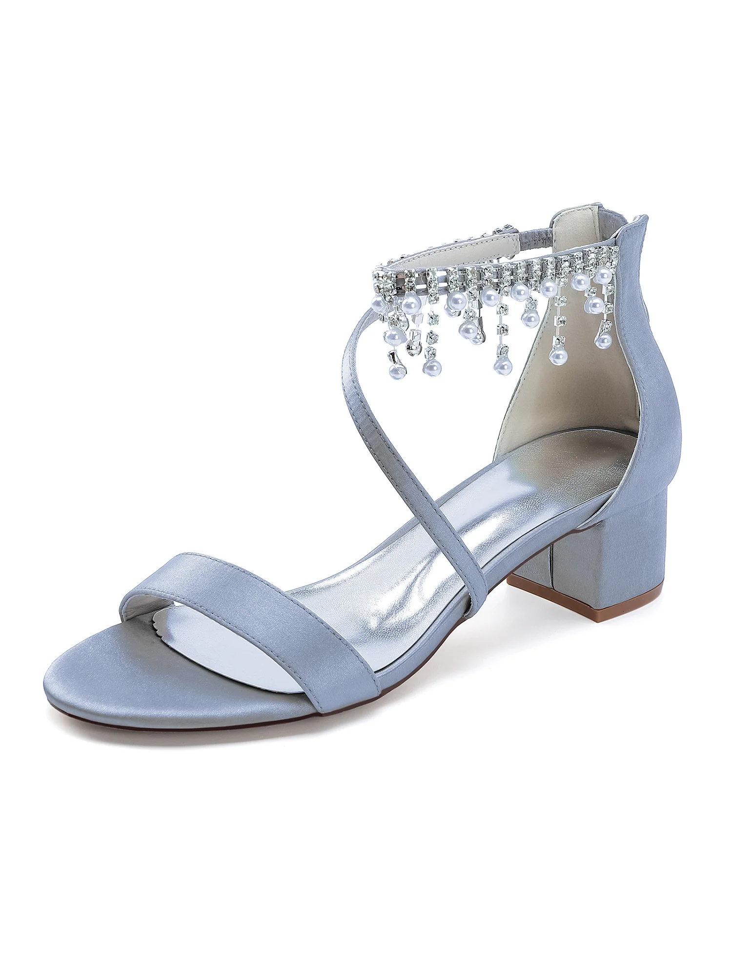 Fringed Pearl and Crystal Block Heels - Image 12