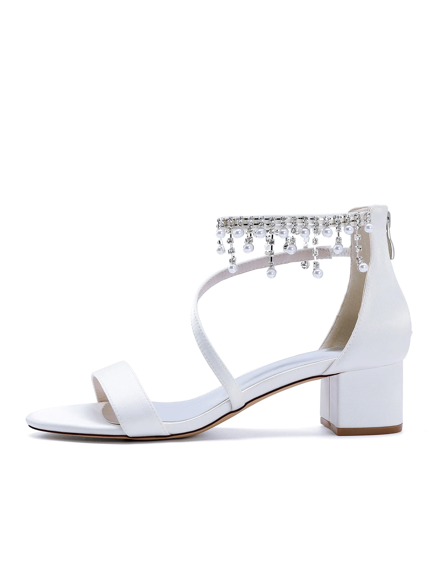 Fringed Pearl and Crystal Block Heels - Image 14