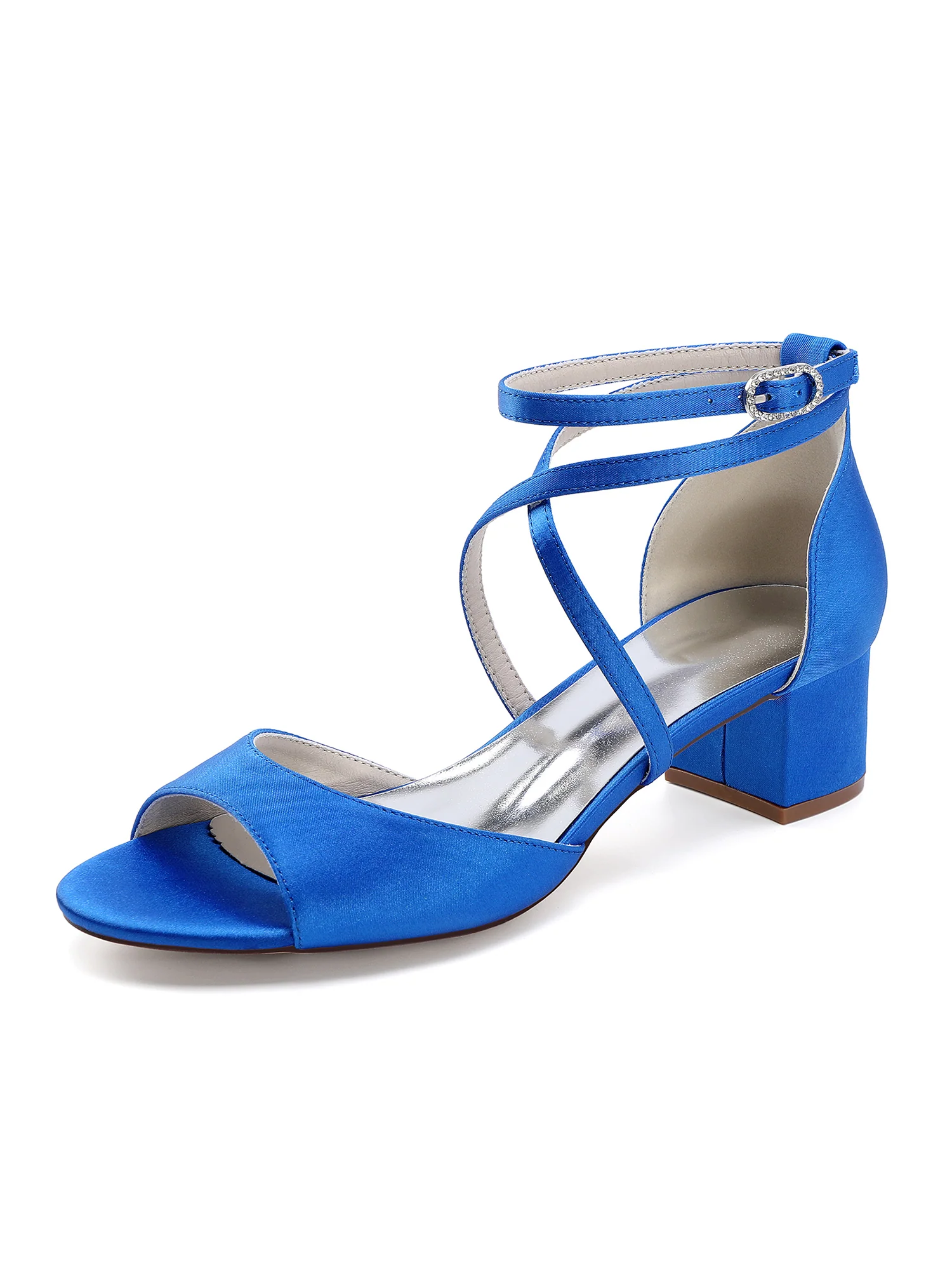 Crisscross Ankle Strap Block Heels - Image 11