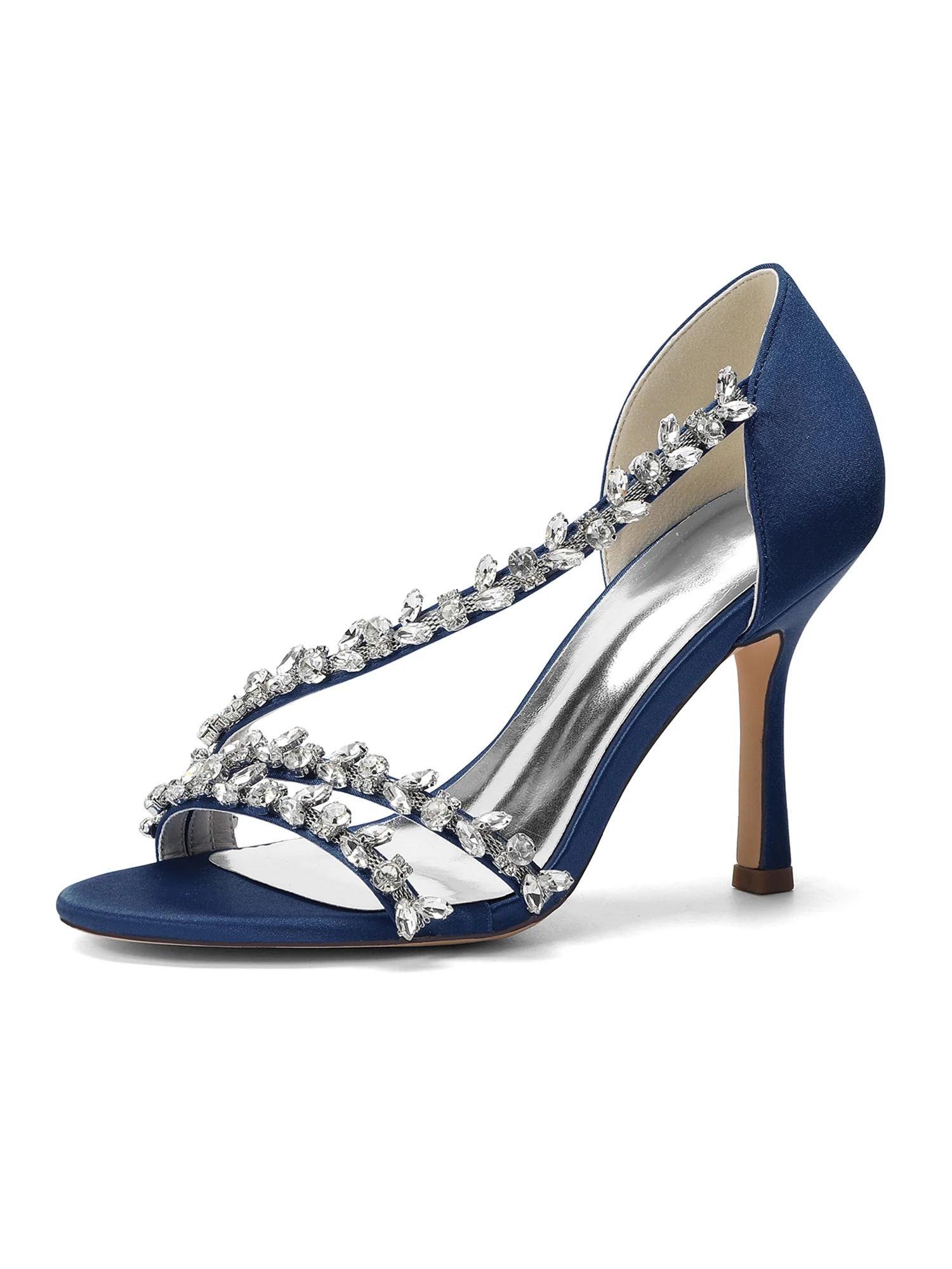 Double Crystal Strap Stiletto Sandals - Image 5