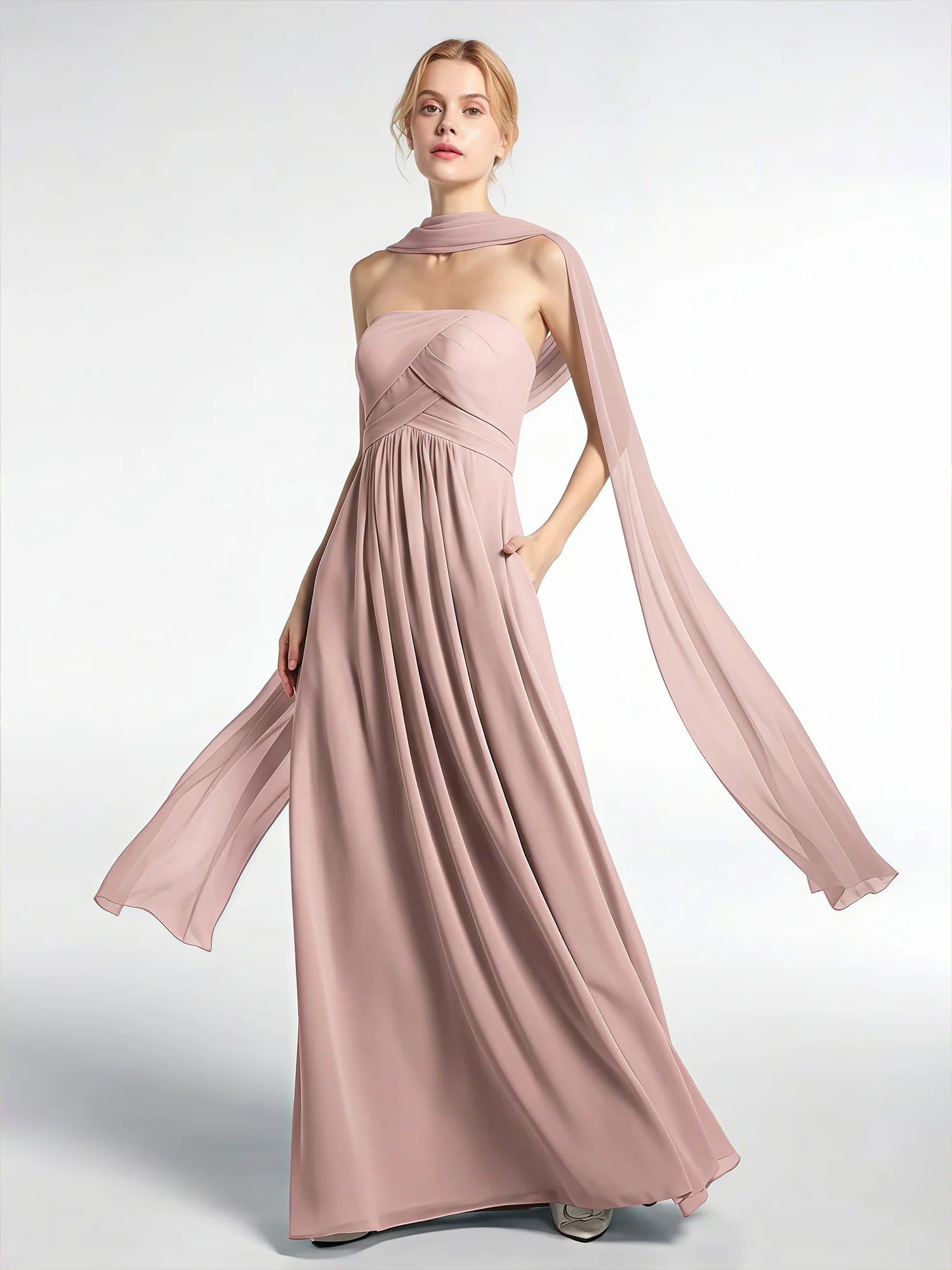 Babaroni Chiffon Silk-Feel Scarf - Image 147