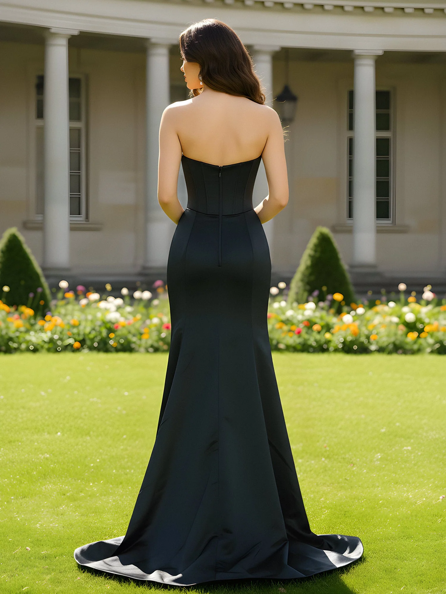 Sparkle Sweetheart Neck Mermaid Dress With Slit Azalea - Image 2
