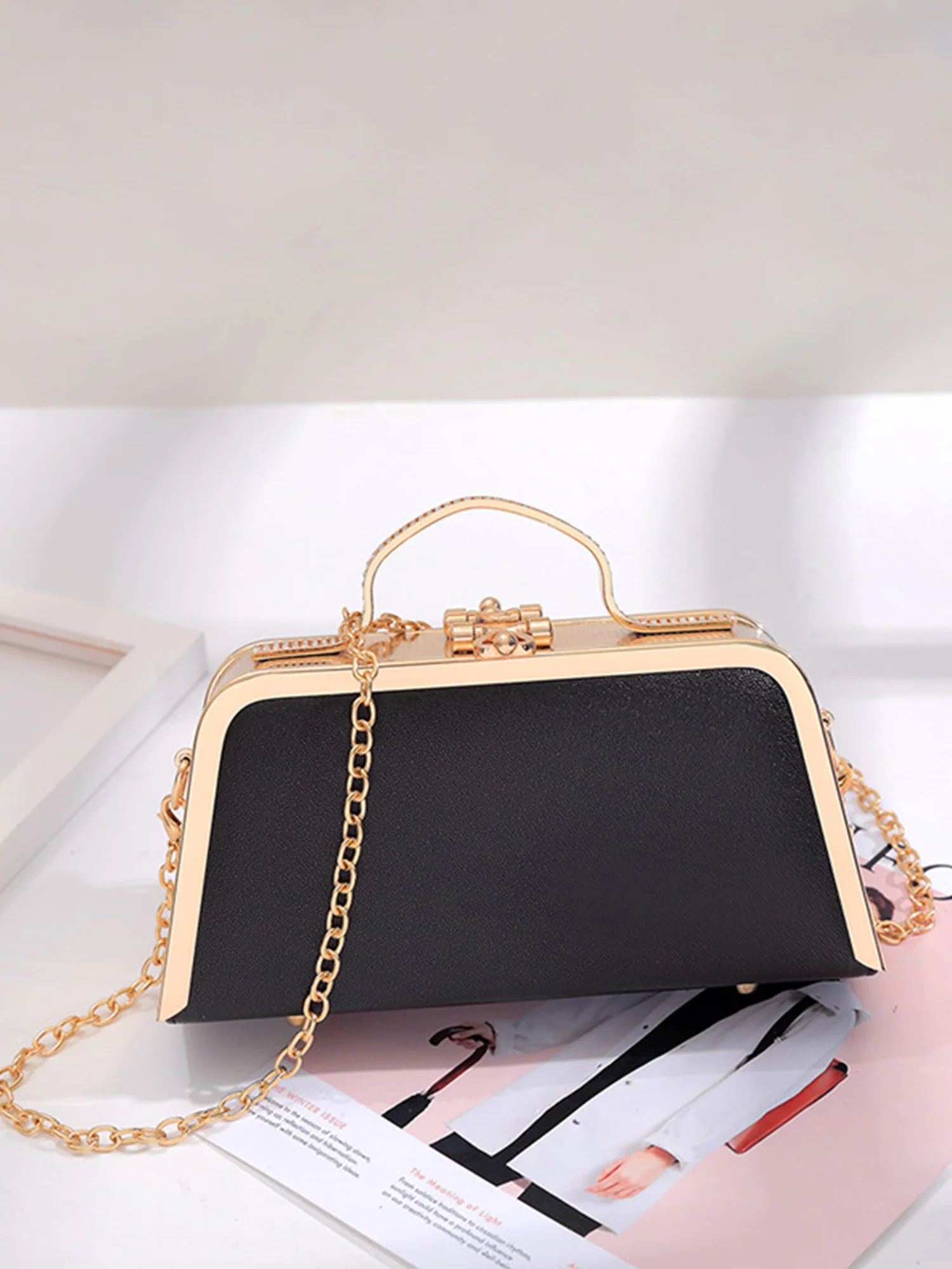 Handheld Flower Square Evening Bag - Image 10