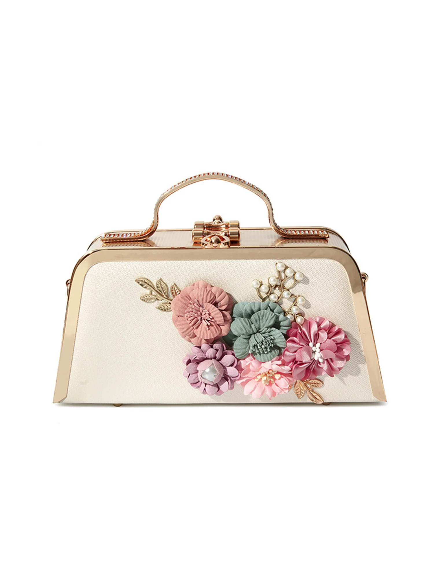 Handheld Flower Square Evening Bag - Image 3