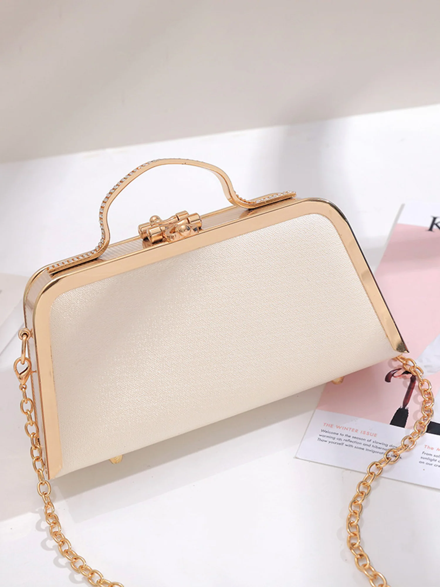 Handheld Flower Square Evening Bag - Image 6