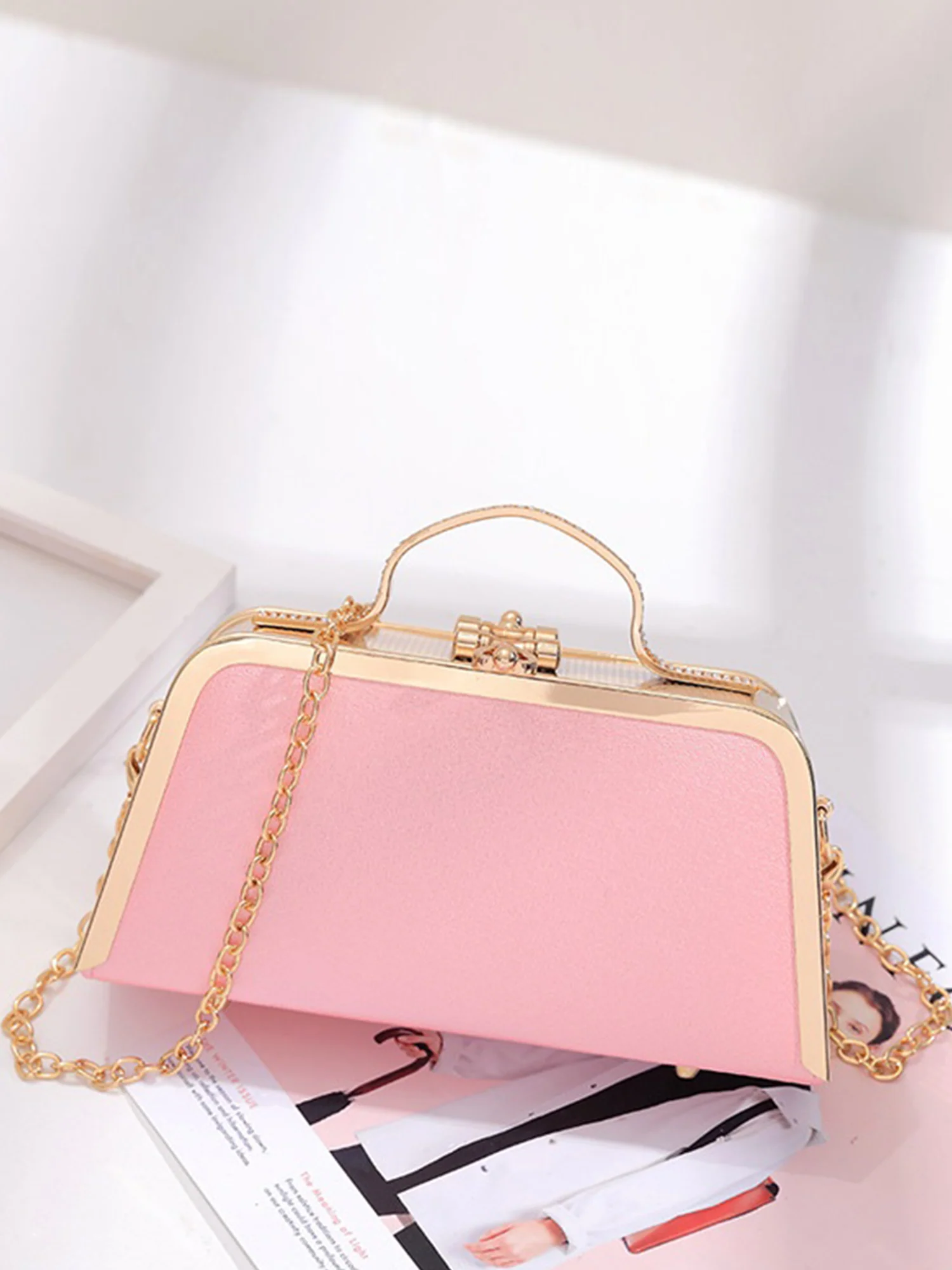 Handheld Flower Square Evening Bag - Image 8