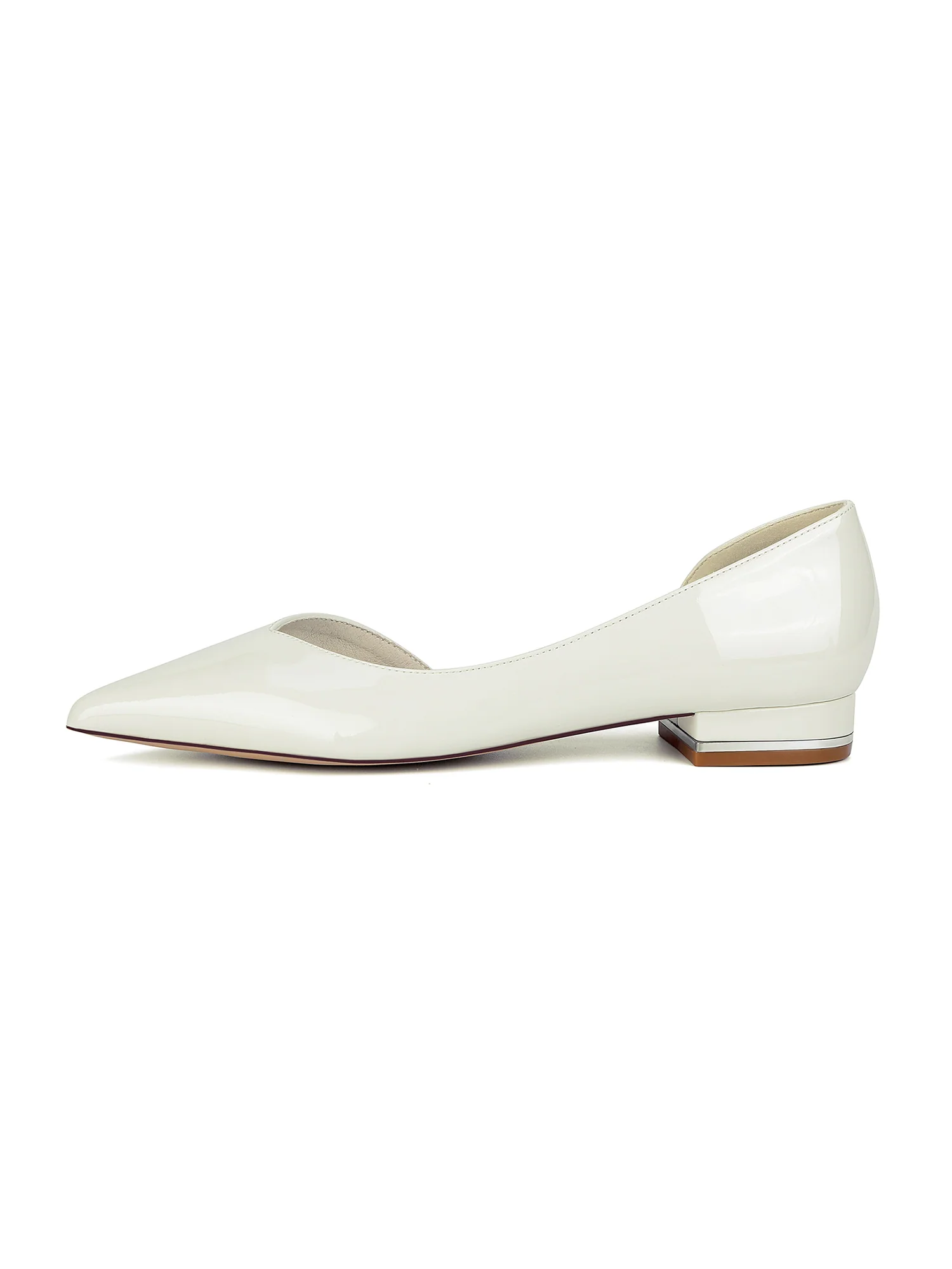 Luxury Pointed Toe Leather Chunky Heels - Image 3