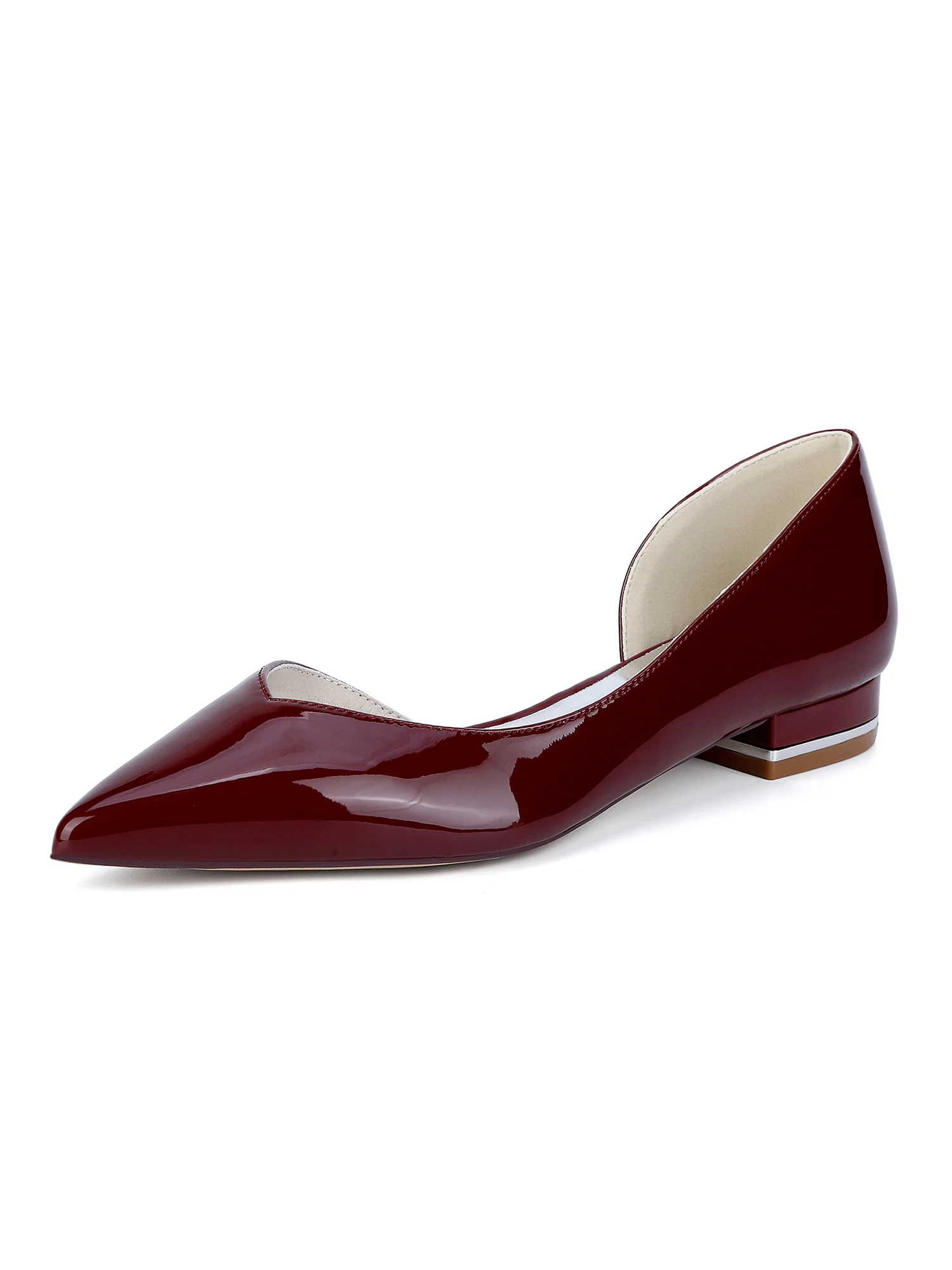Luxury Pointed Toe Leather Chunky Heels - Image 6