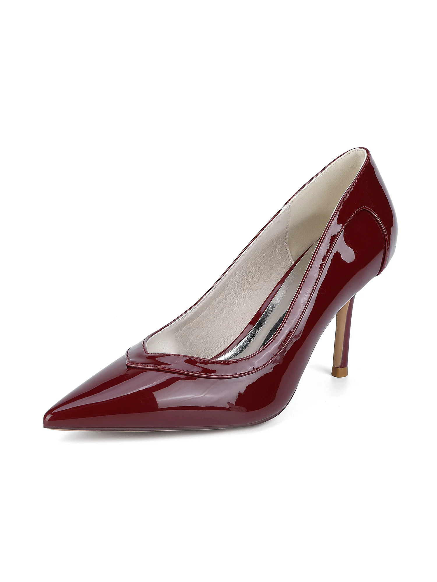 Luxury Pointed Toe Leather High Heels - Image 2