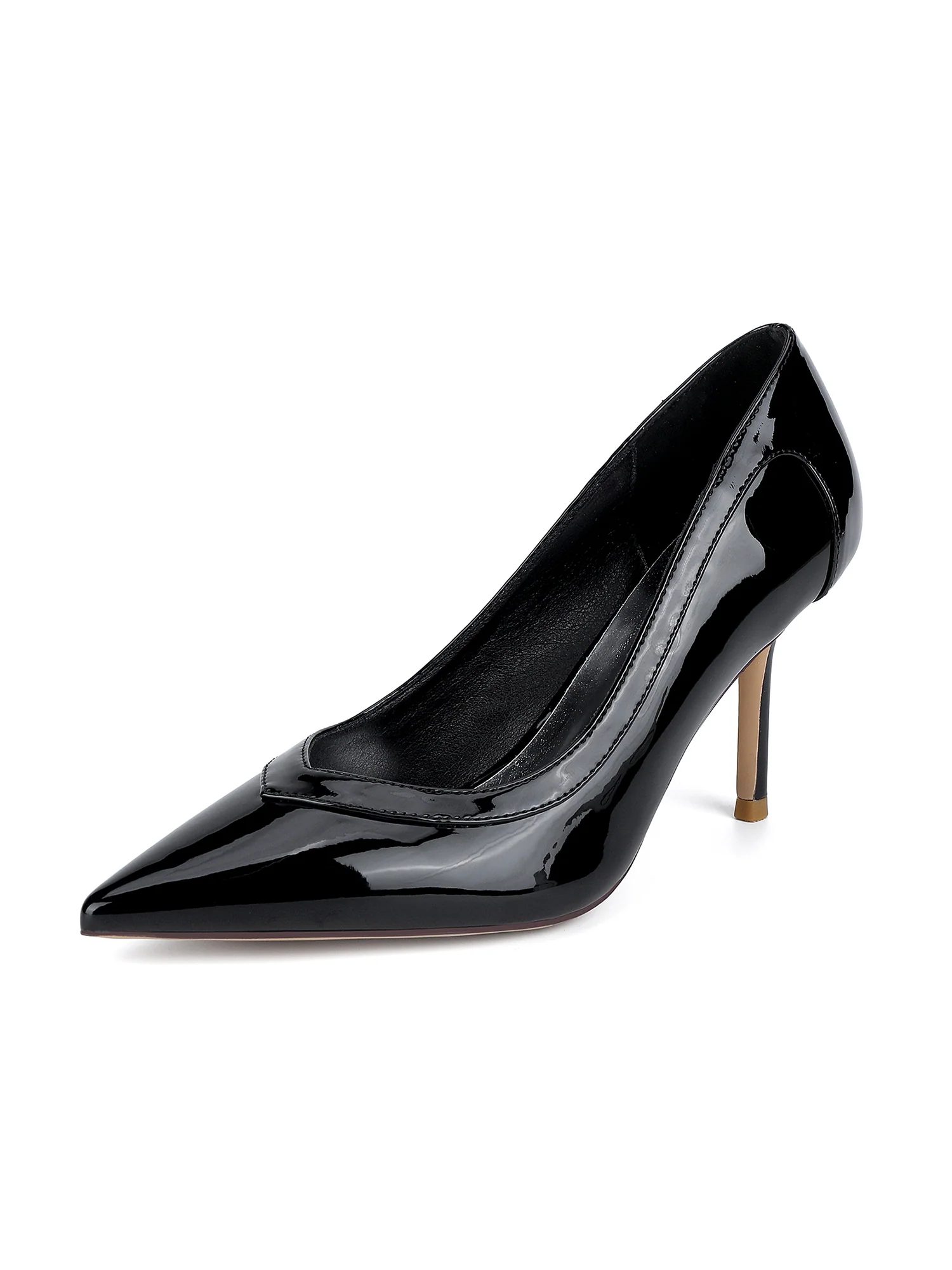 Luxury Pointed Toe Leather High Heels - Image 8