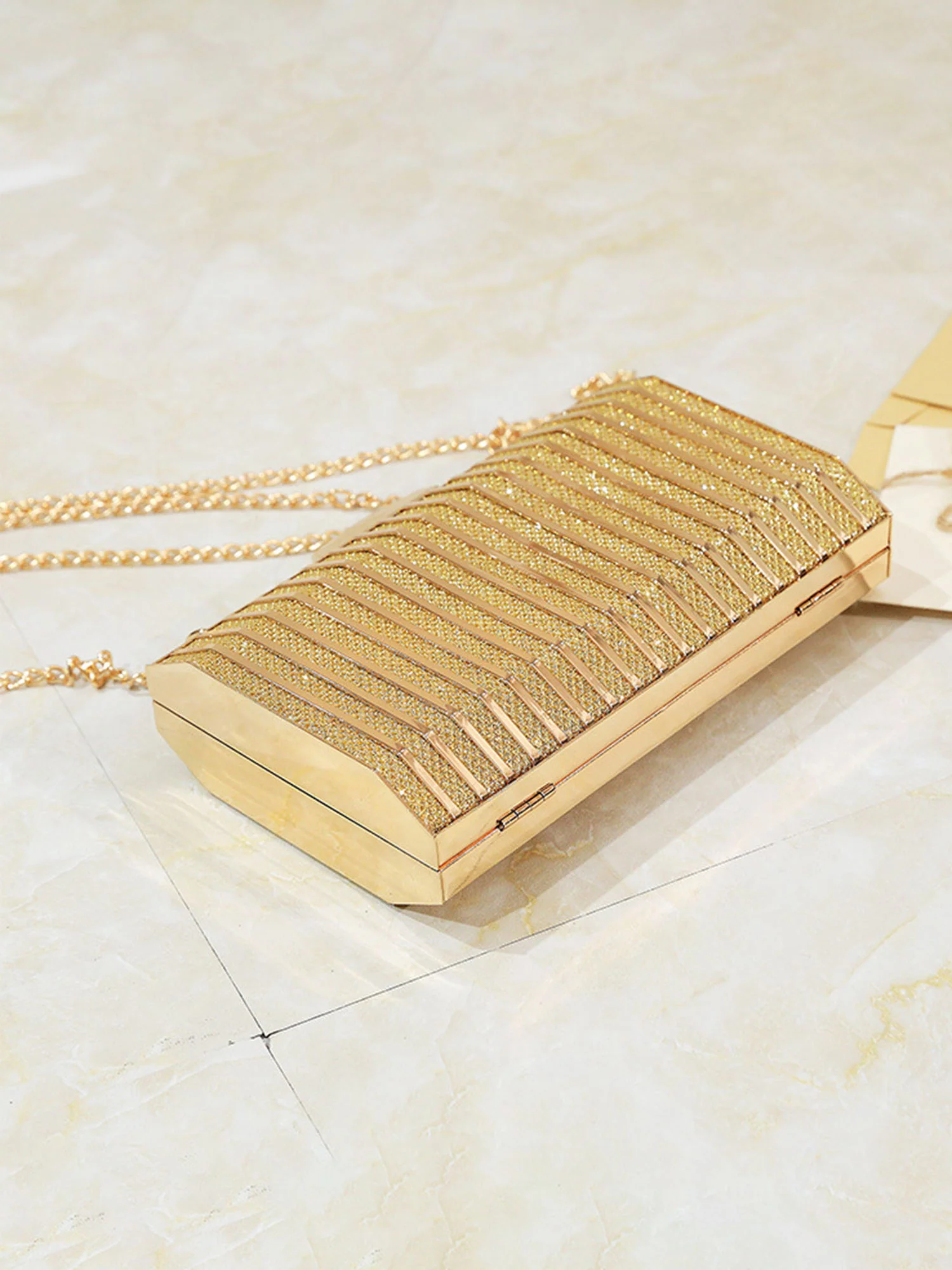 Metal Hollow Evening Bag - Image 5