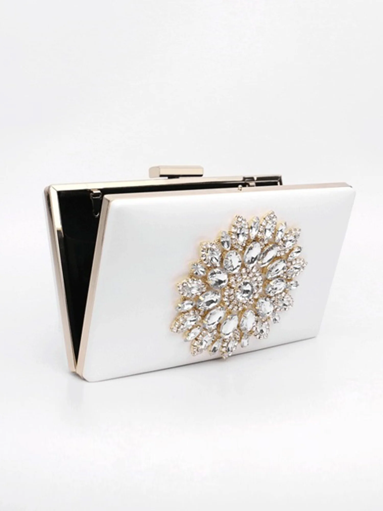 One Shoulder Crossbody Chain Diamond Bag - Image 6