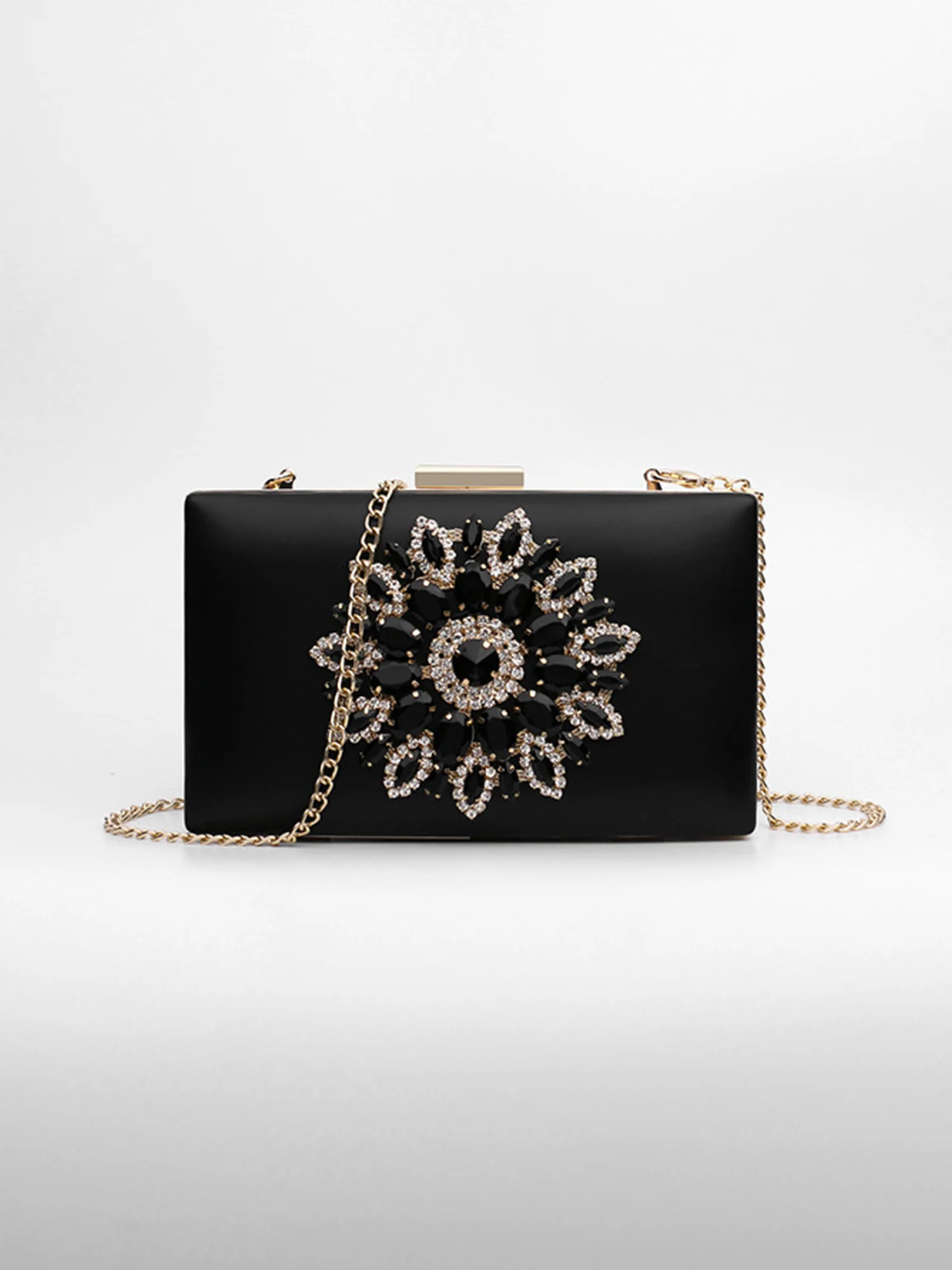 One Shoulder Crossbody Chain Diamond Bag - Image 7