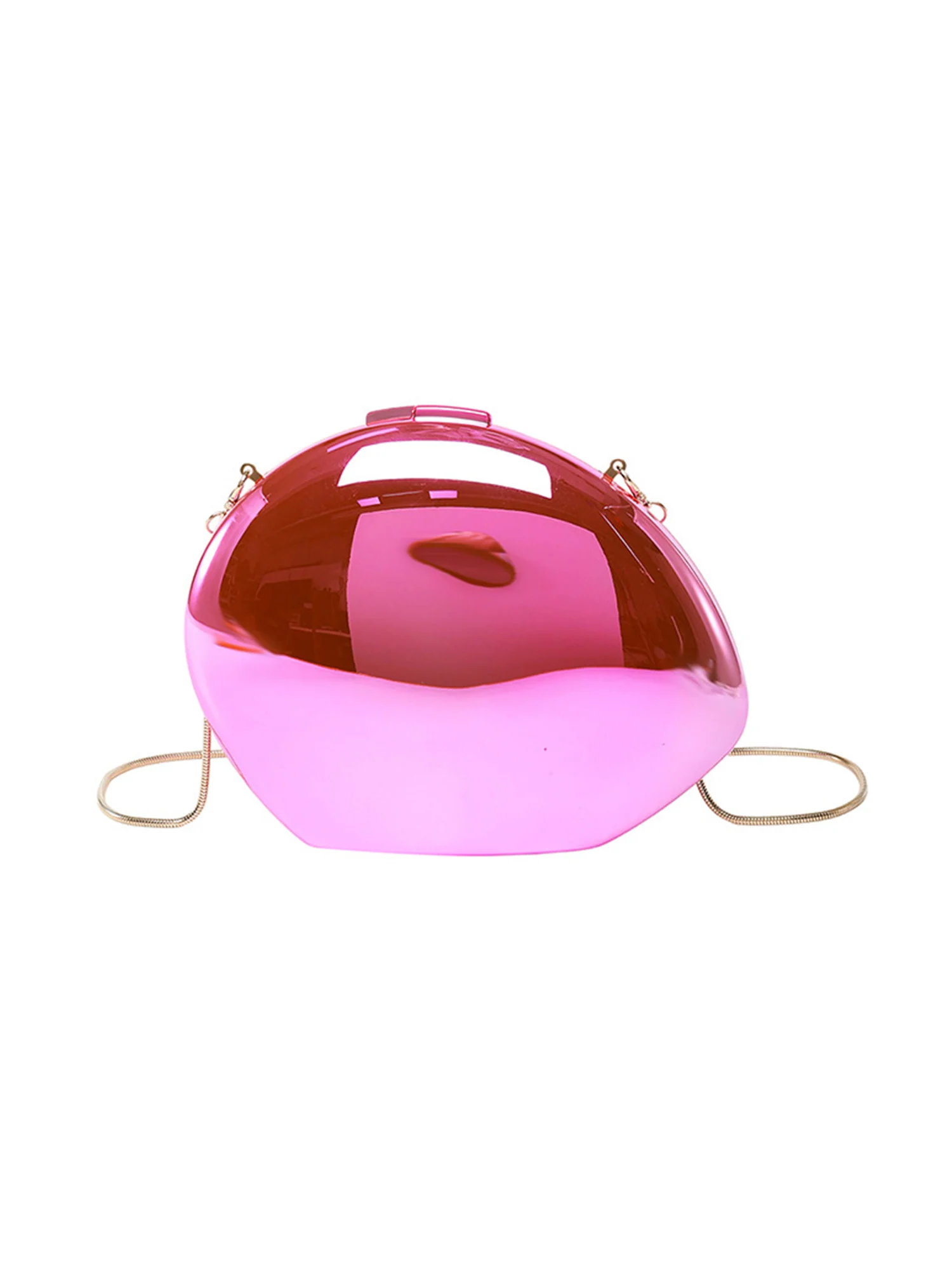 Oval Mirror-Finish Acrylic Evening Clutch - Image 9