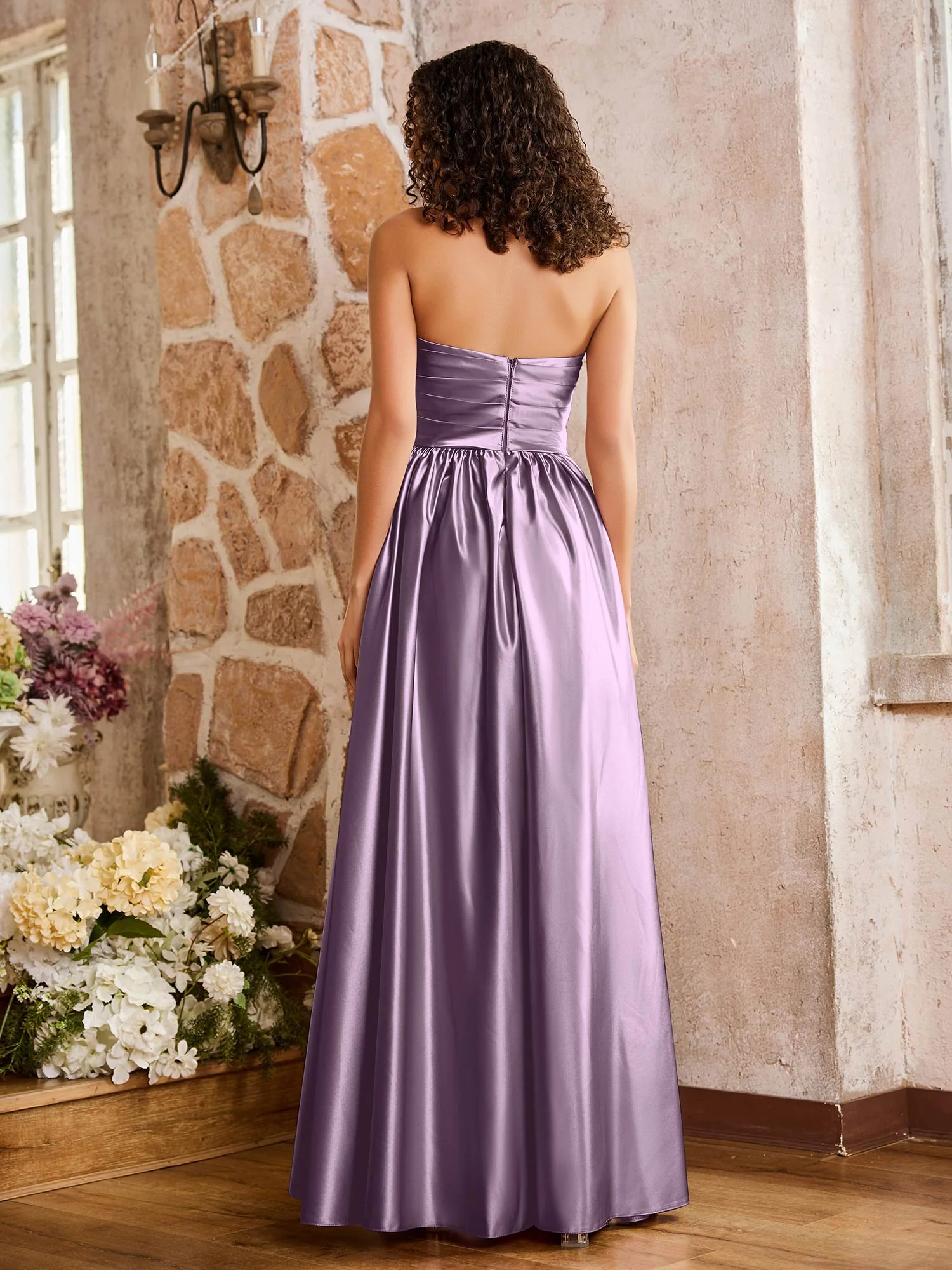 Sleeveless Floor-length High Slit Dresses Wisteria - Image 2