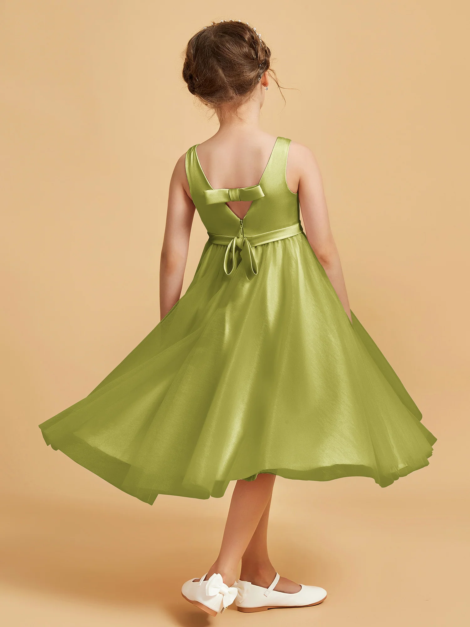 Sleeveless V-Neck Girl's Dress Clover - Image 2