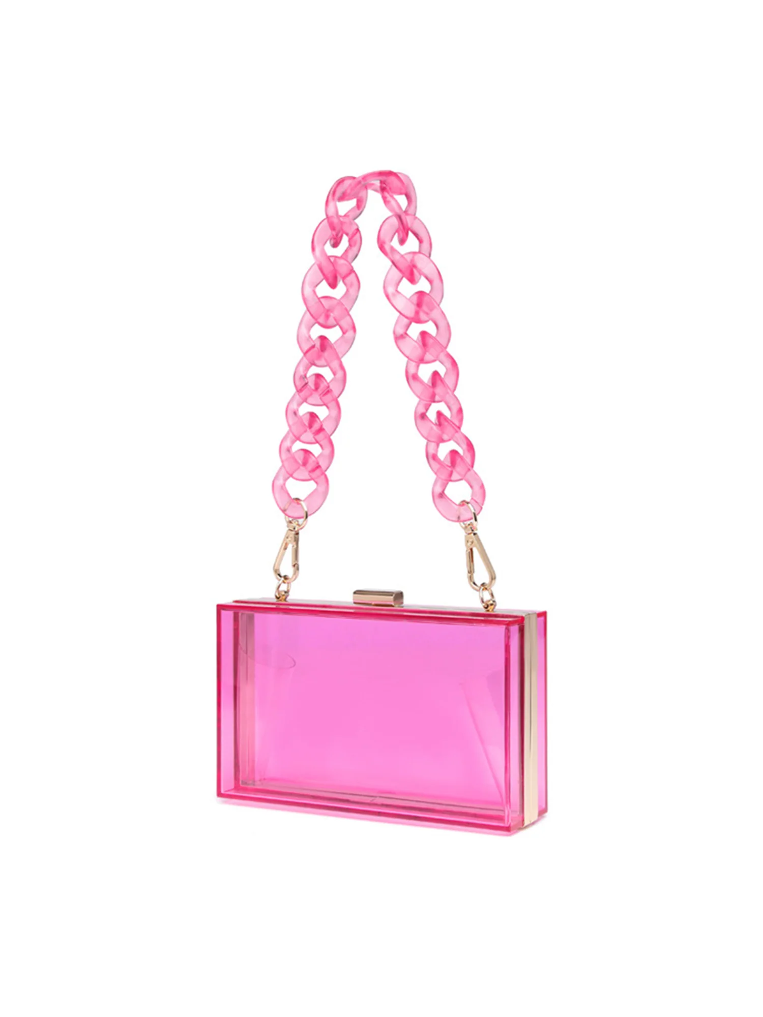 Transparent Acrylic Chain Mini Tote Bag - Image 3