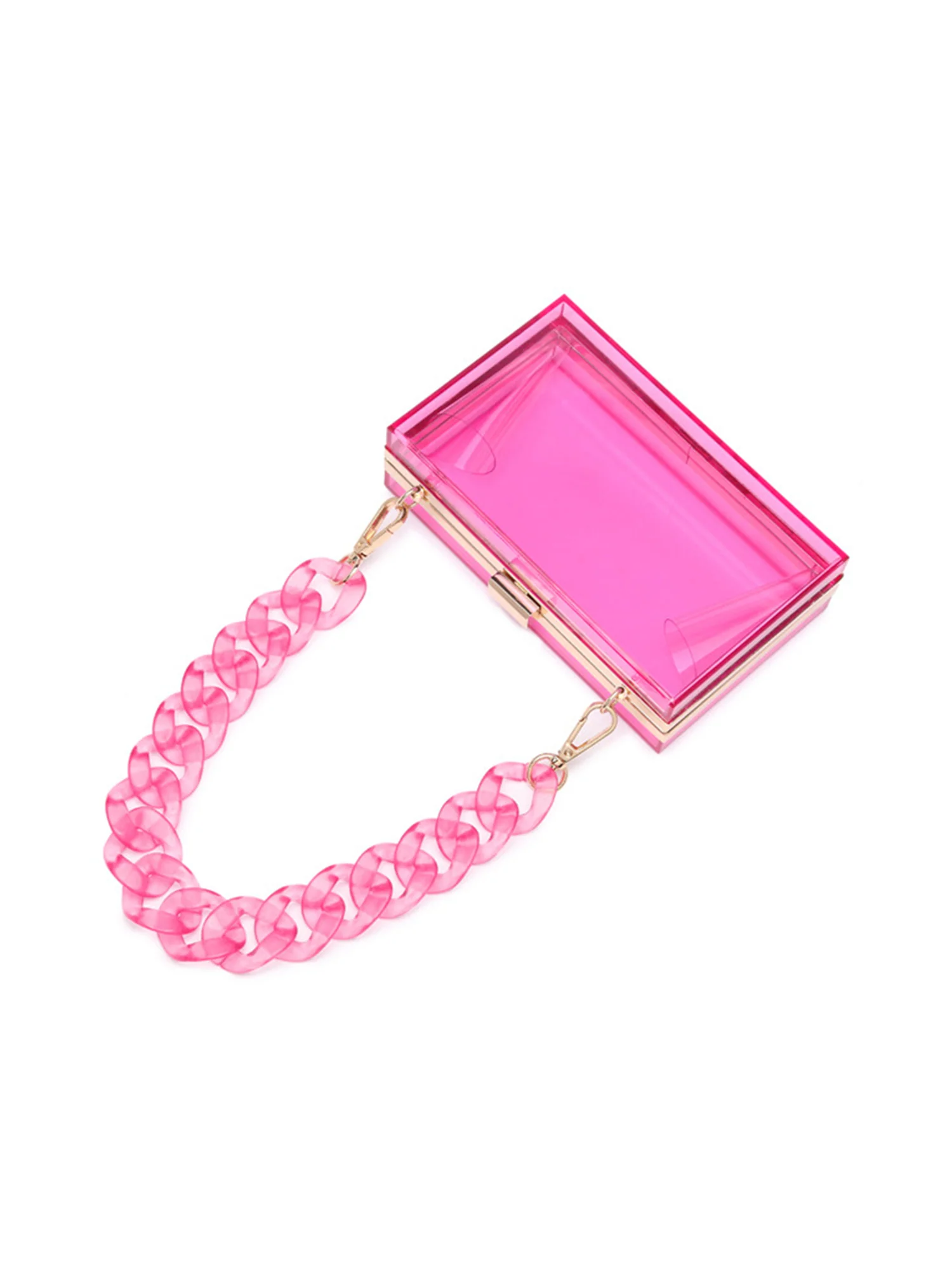 Transparent Acrylic Chain Mini Tote Bag - Image 4