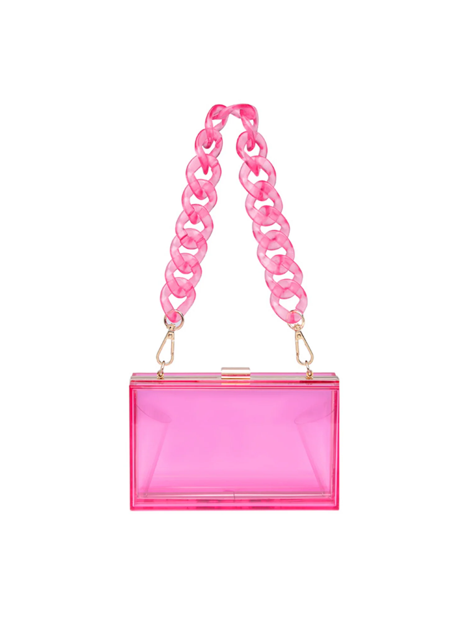 Transparent Acrylic Chain Mini Tote Bag - Image 6