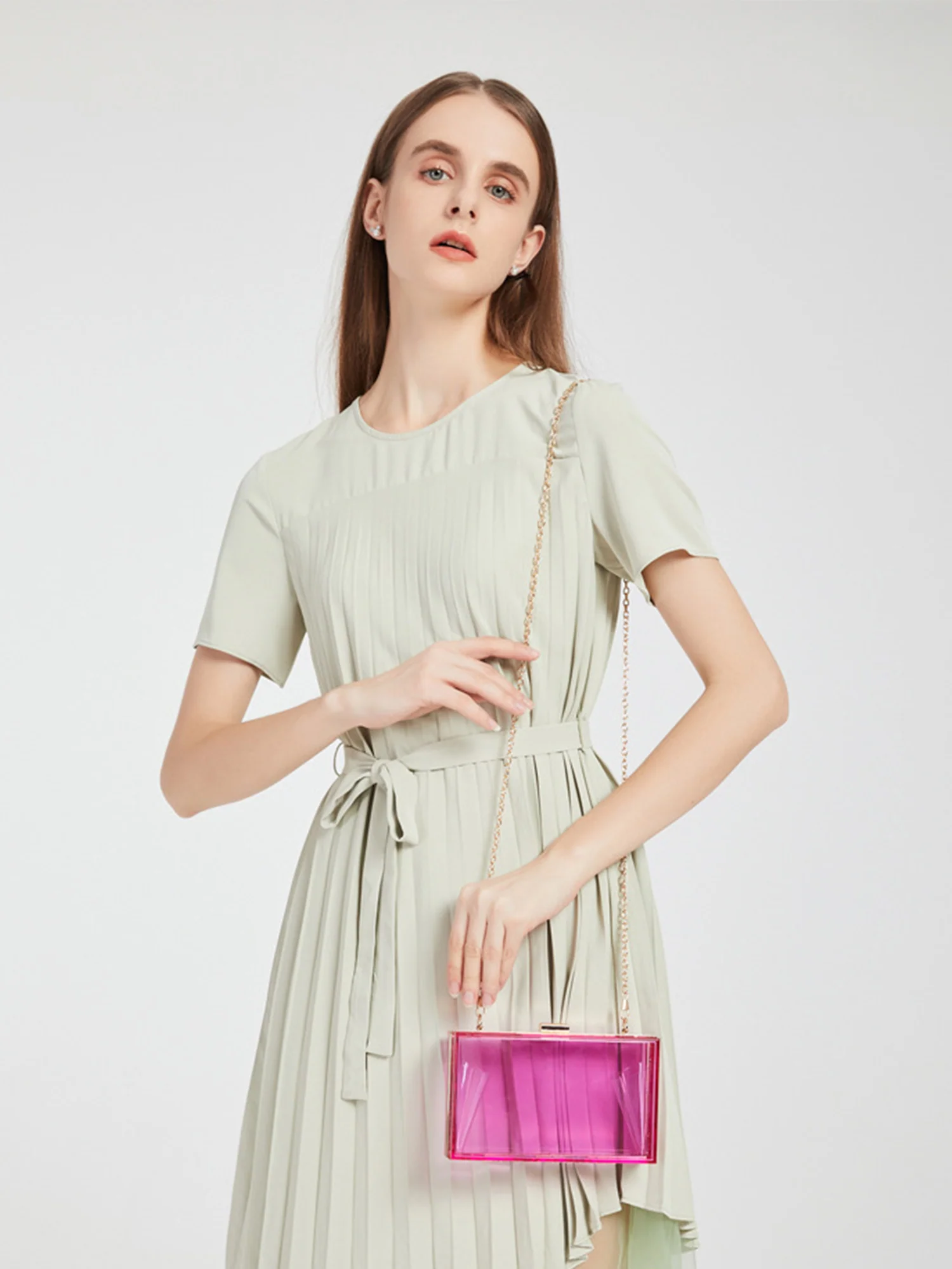 Transparent Acrylic Chain Mini Tote Bag - Image 7