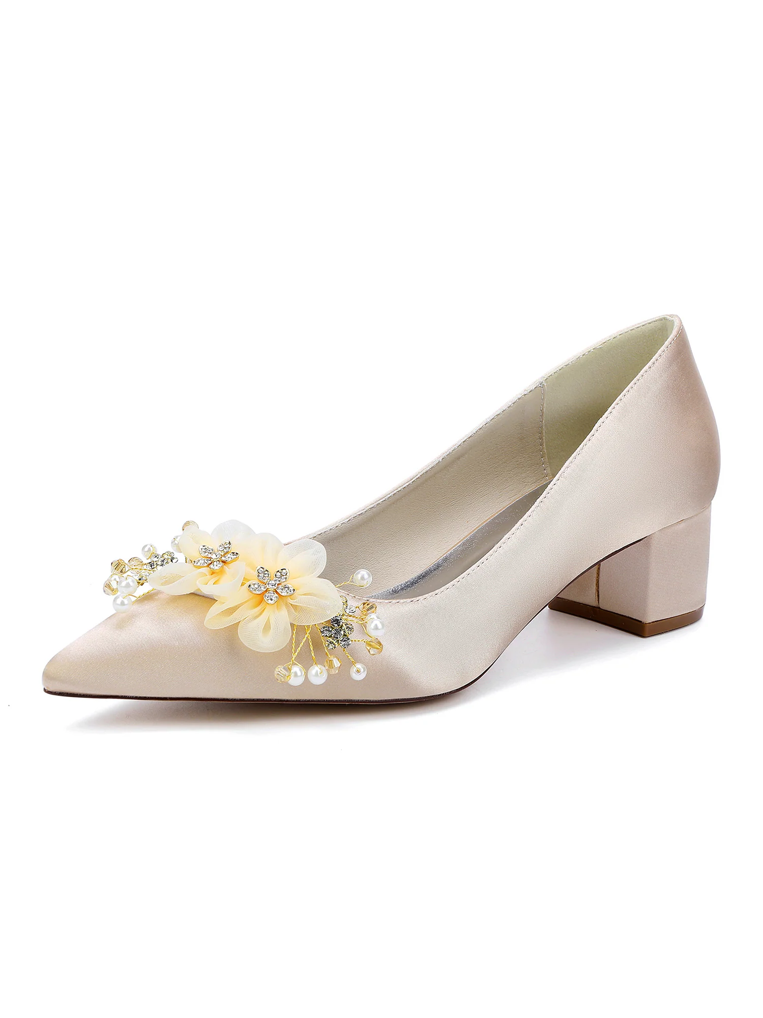 Women's Floral Satin Slip-on Shoes - Image 7