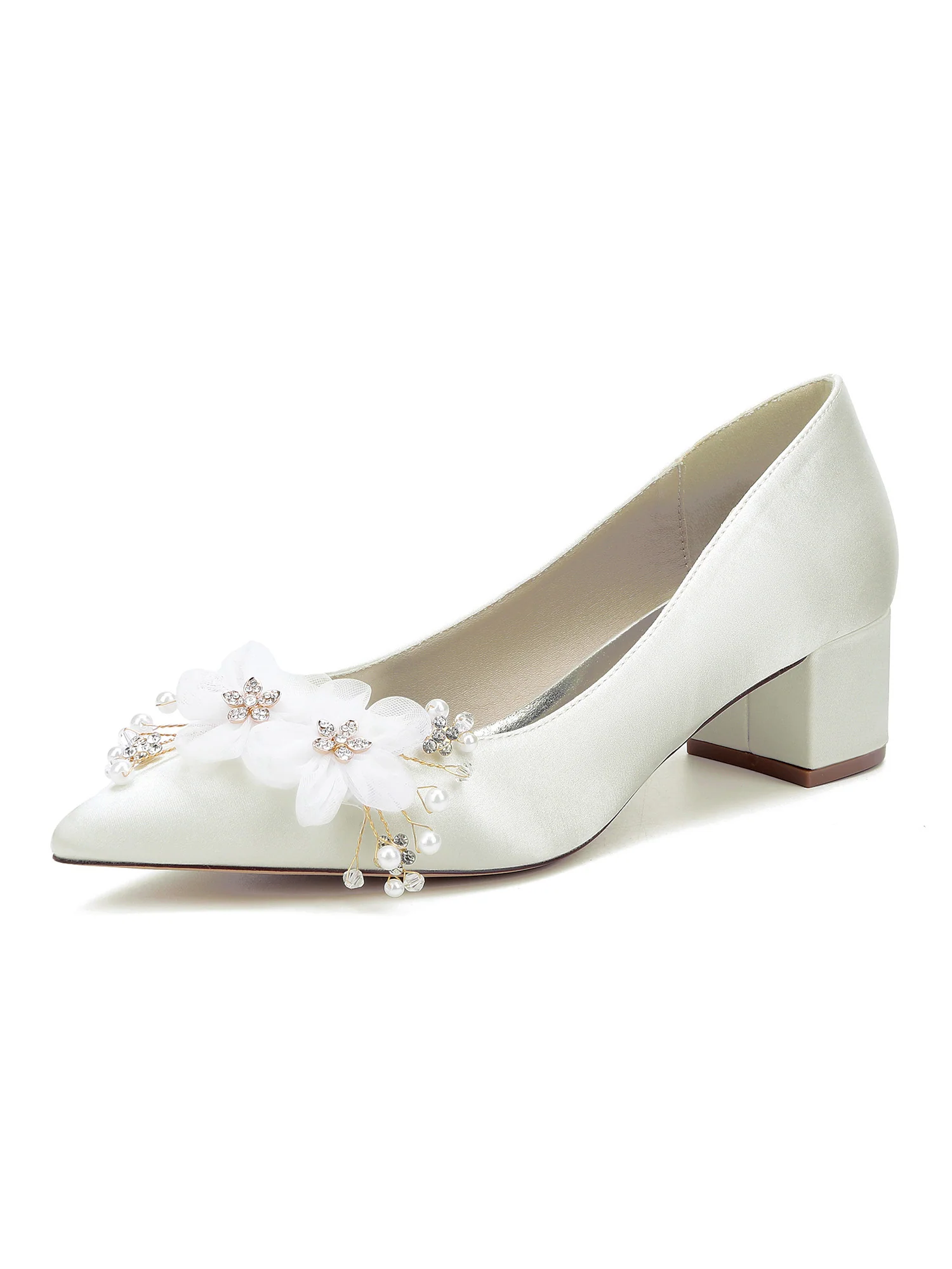 Women's Floral Satin Slip-on Shoes - Image 8